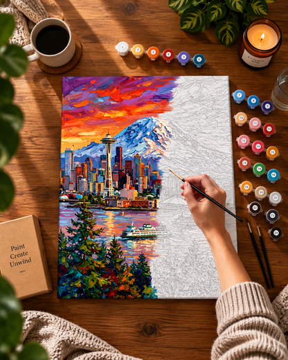 Seattle Sunset — The Mountain and the Sound
