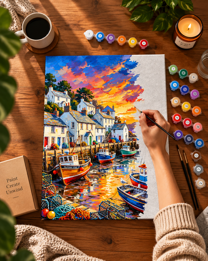 Harbour Glow — Fishing Boats at Dusk