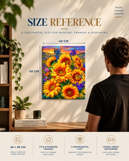 Sunflowers — A Golden Sunset Meadow