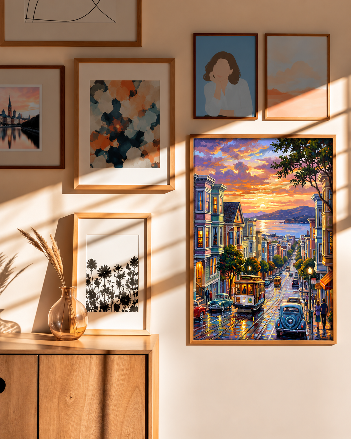 San Francisco Glow — Cable Cars to the Bay