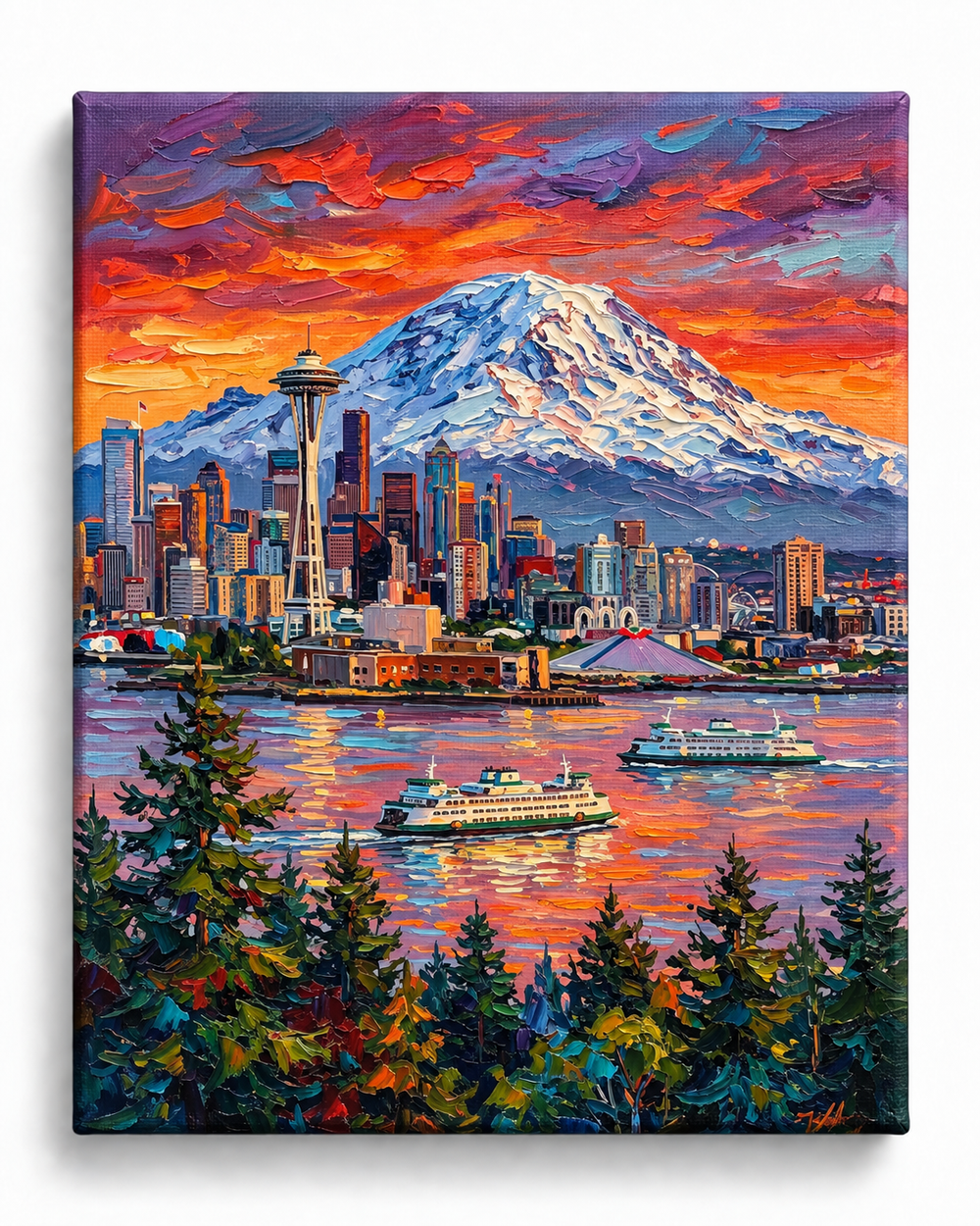 Seattle Sunset — The Mountain and the Sound