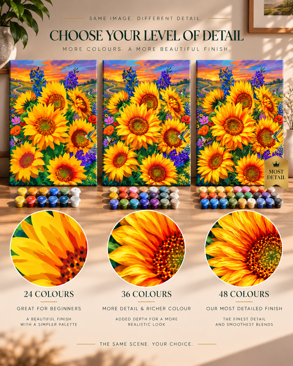 Sunflowers — A Golden Sunset Meadow