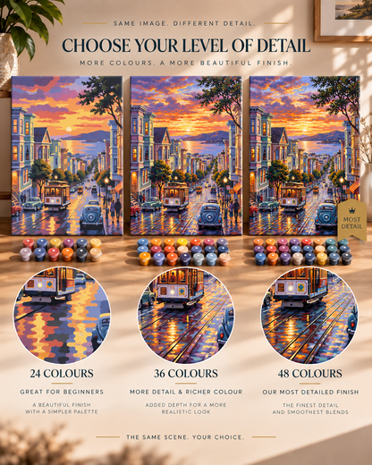 San Francisco Glow — Cable Cars to the Bay