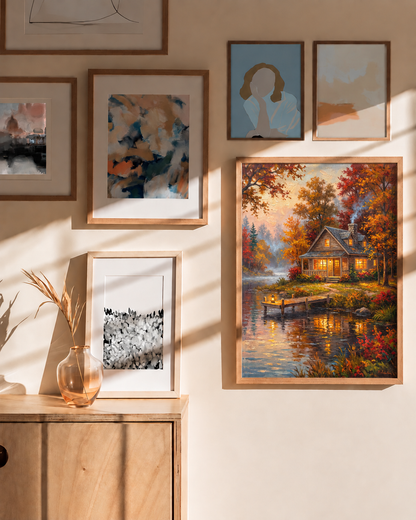 Autumn Retreat — A Cosy Cabin Beside the Quiet Lake