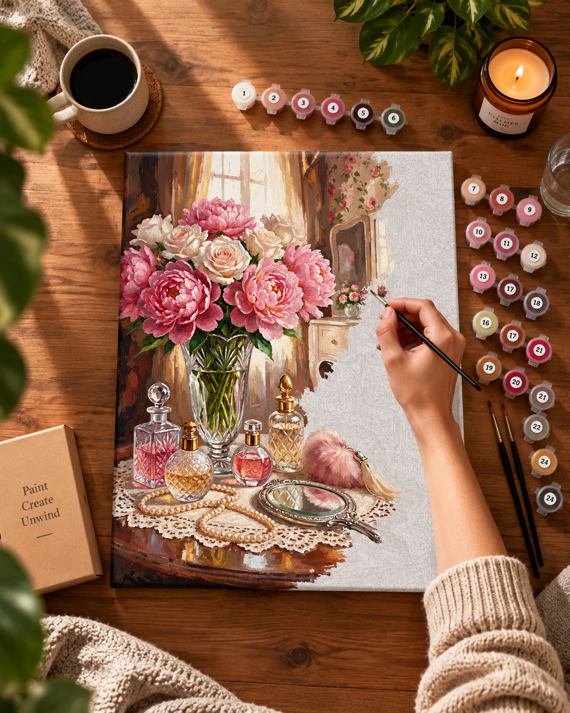 Vintage Vanity — Peonies & Perfume