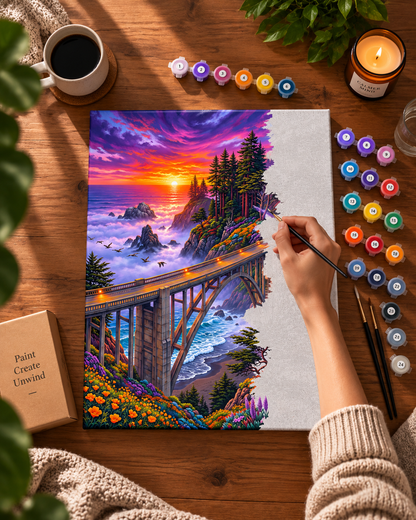Coastal Sunset — The Scenic Bridge Above the Waves
