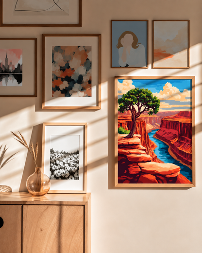 Canyon Solitude — The Lone Tree Above the River