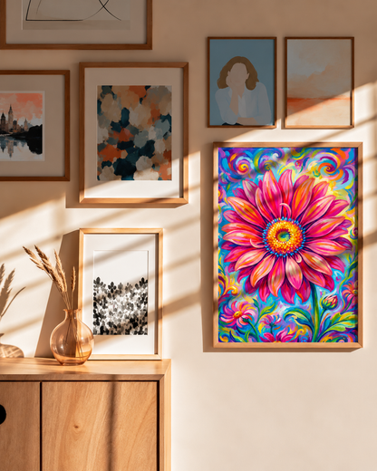 Pink Daisy — A Whirl of Vibrant Colour and Joy