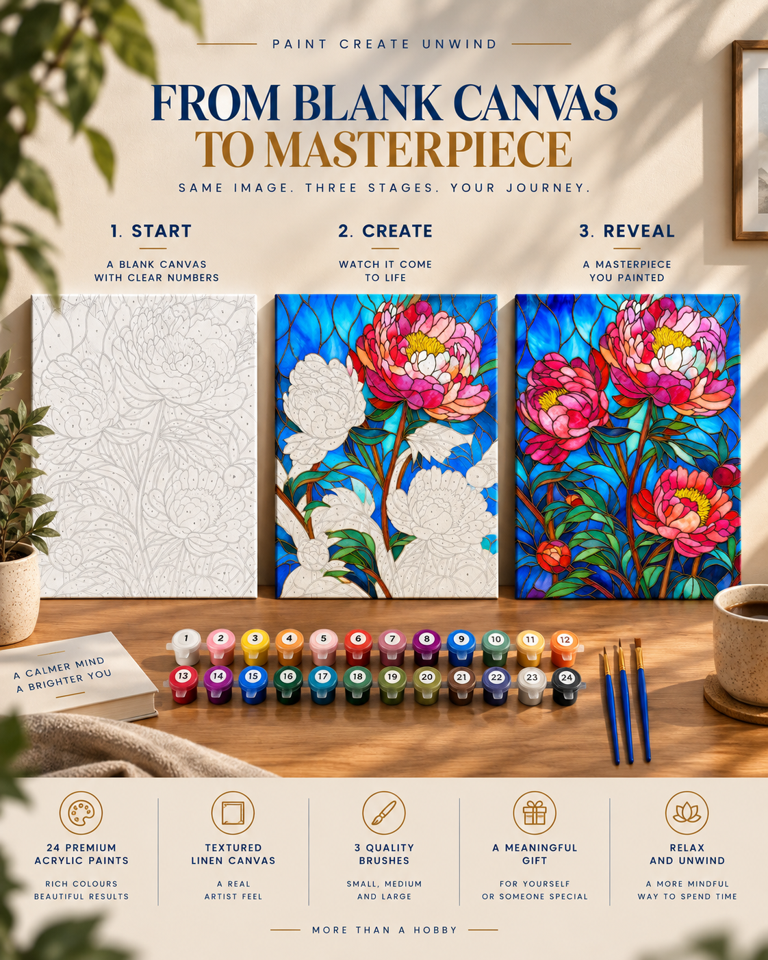 Stained Glass Peonies — A Garden in Full Bloom