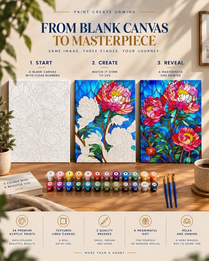 Stained Glass Peonies — A Garden in Full Bloom