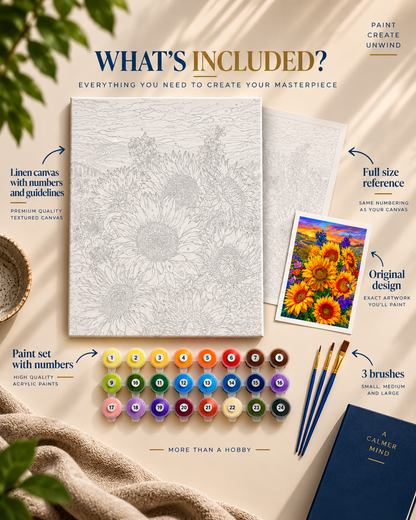 Sunflowers — A Golden Sunset Meadow