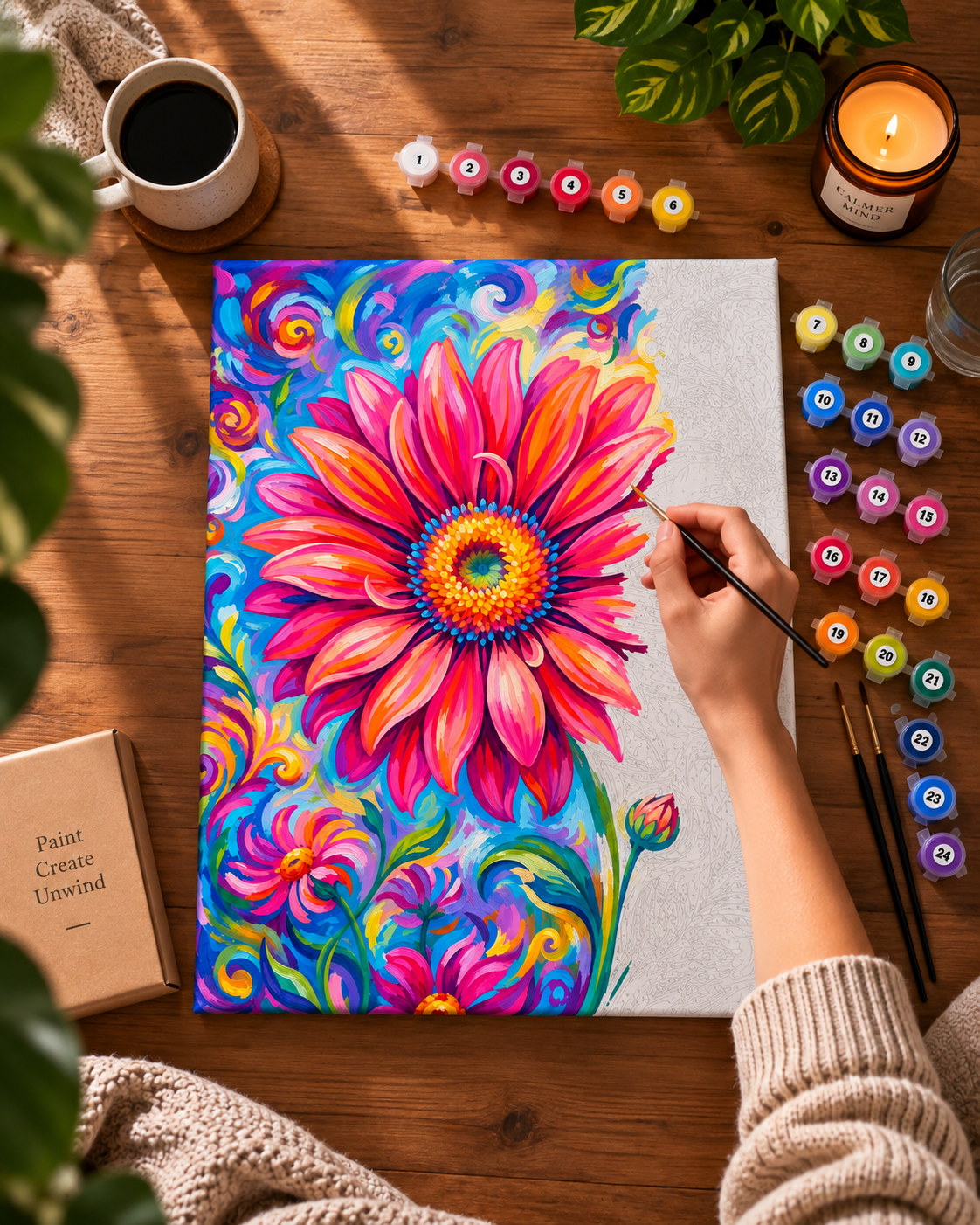 Pink Daisy — A Whirl of Vibrant Colour and Joy