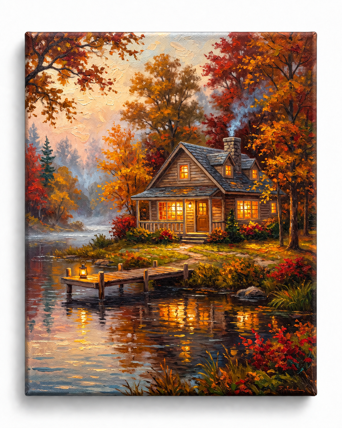 Autumn Retreat — A Cosy Cabin Beside the Quiet Lake