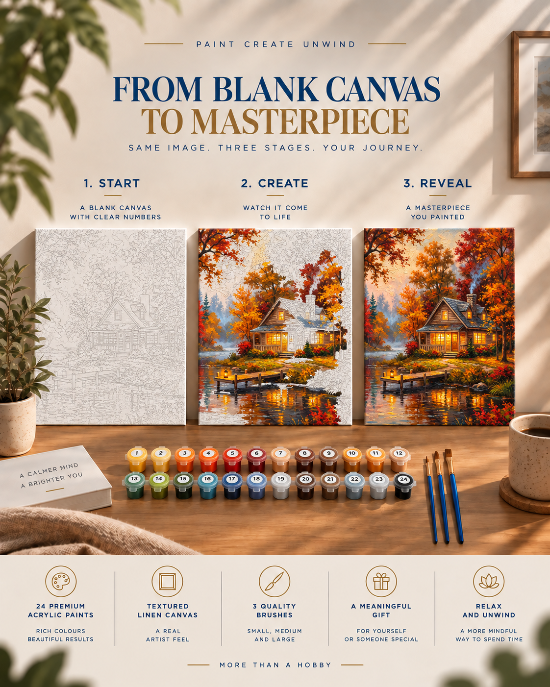 Autumn Retreat — A Cosy Cabin Beside the Quiet Lake