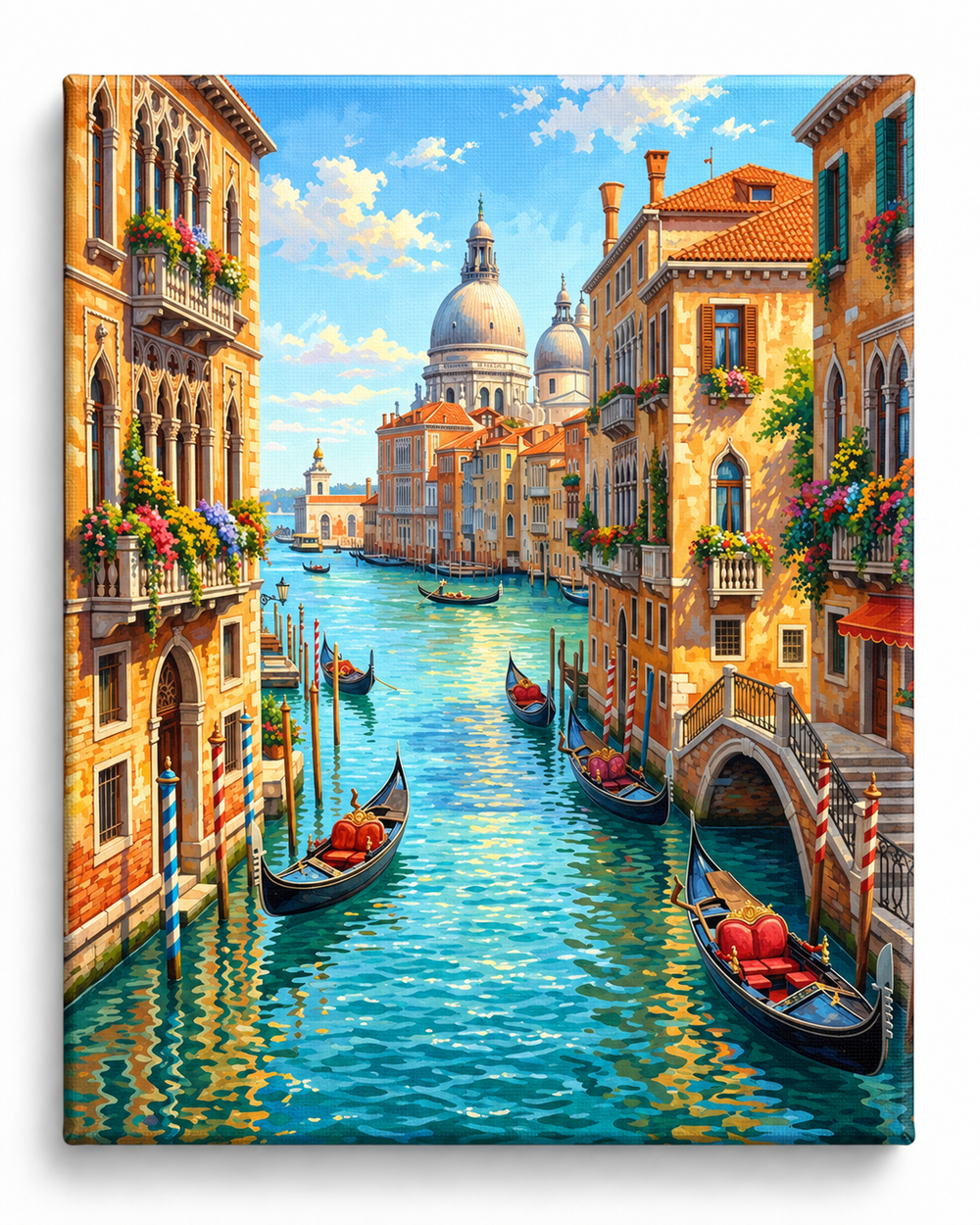 Venetian Sunshine — Gondolas on the Canal