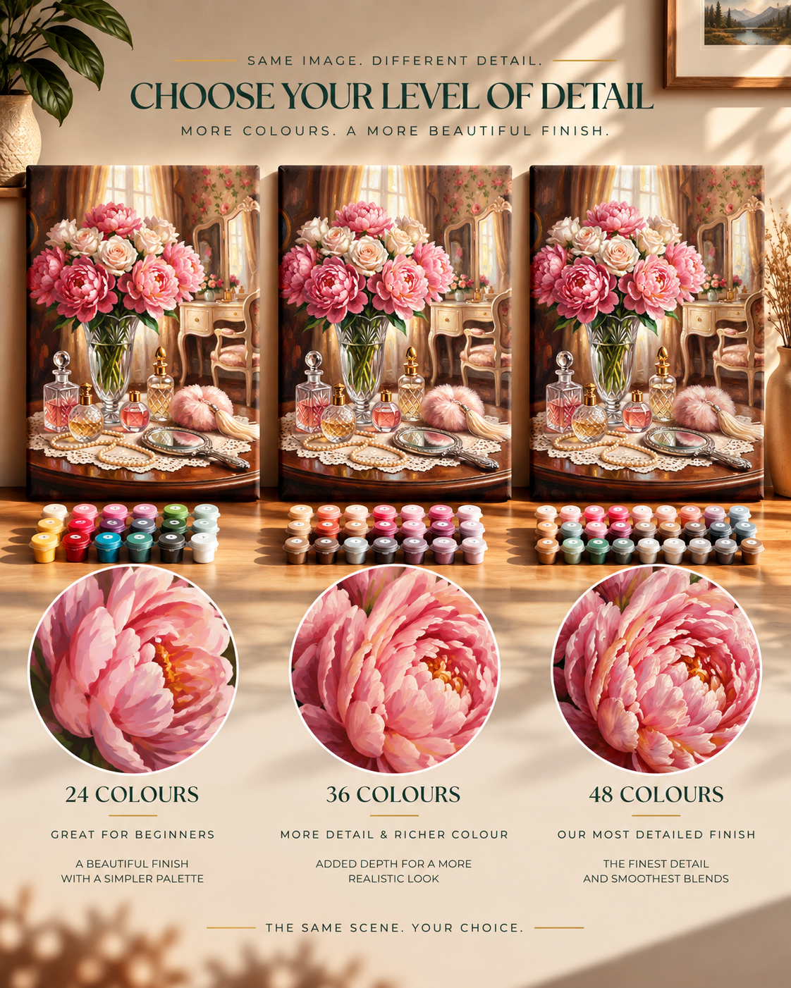 Vintage Vanity — Peonies & Perfume