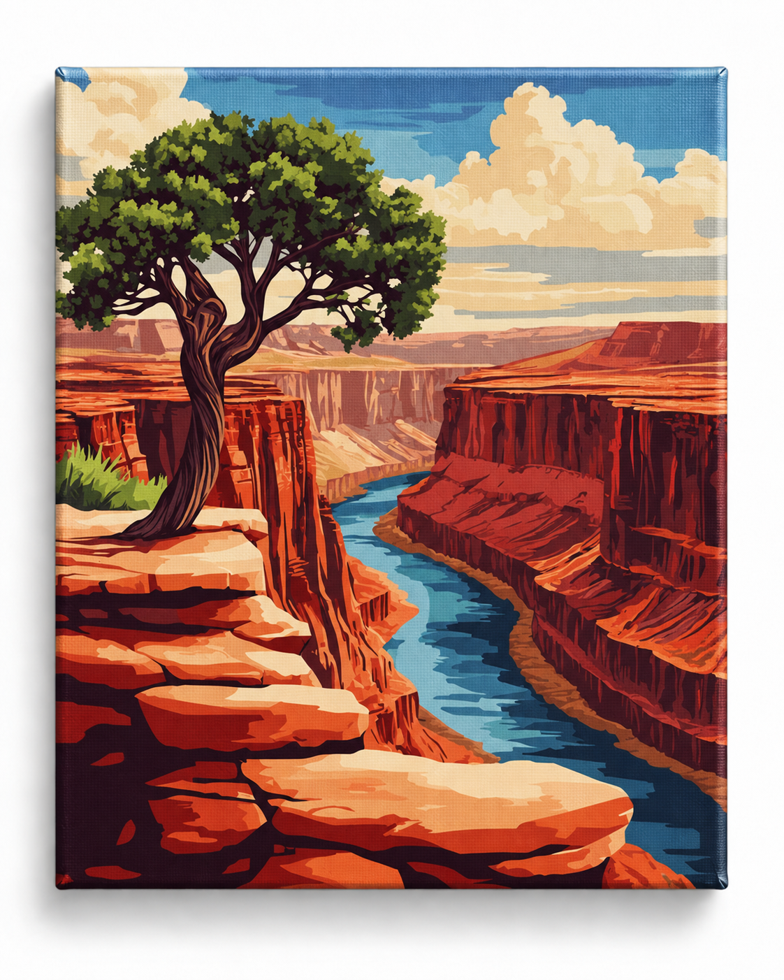 Canyon Solitude — The Lone Tree Above the River
