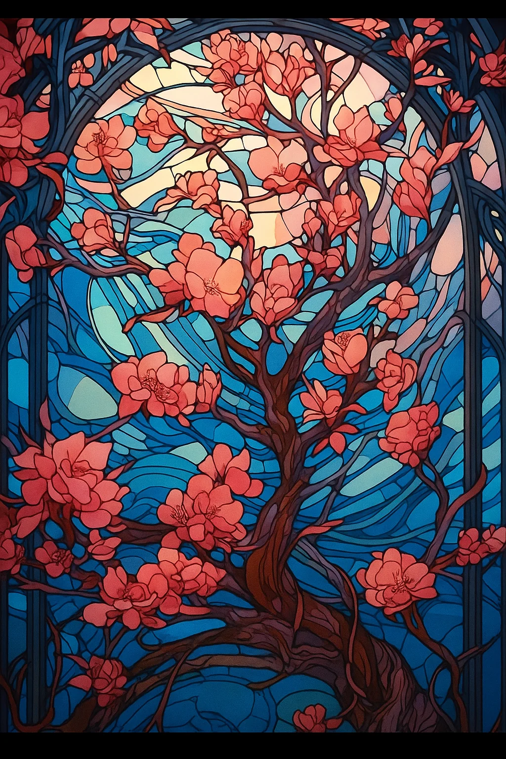 Cherry Blossom — A Stained Glass Dream