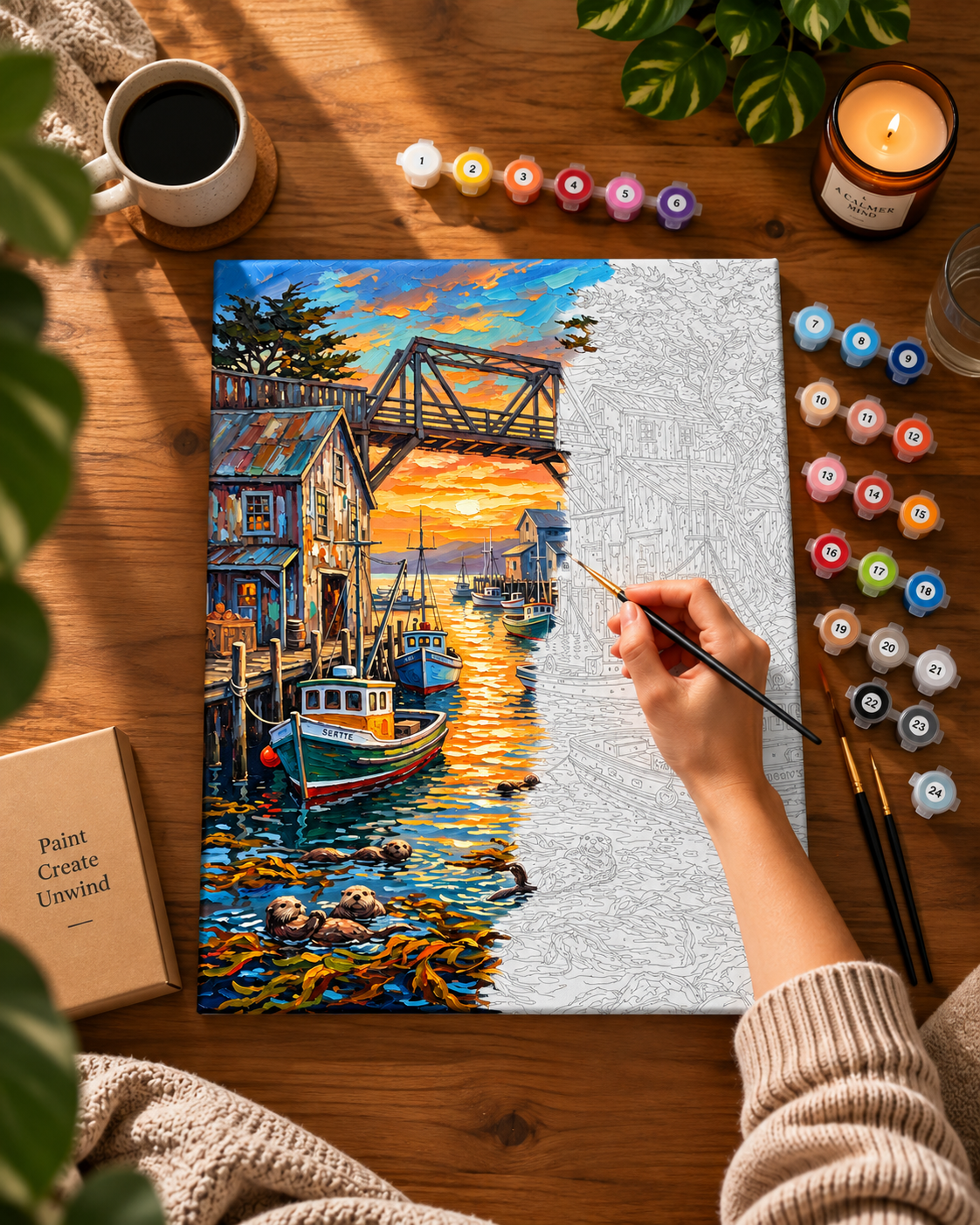 Otter Harbour — Sunset by the Fishing Boats