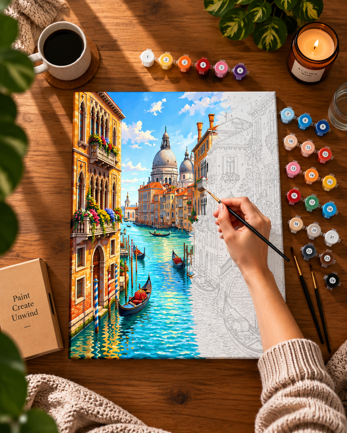 Venetian Sunshine — Gondolas on the Canal