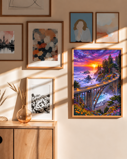 Coastal Sunset — The Scenic Bridge Above the Waves