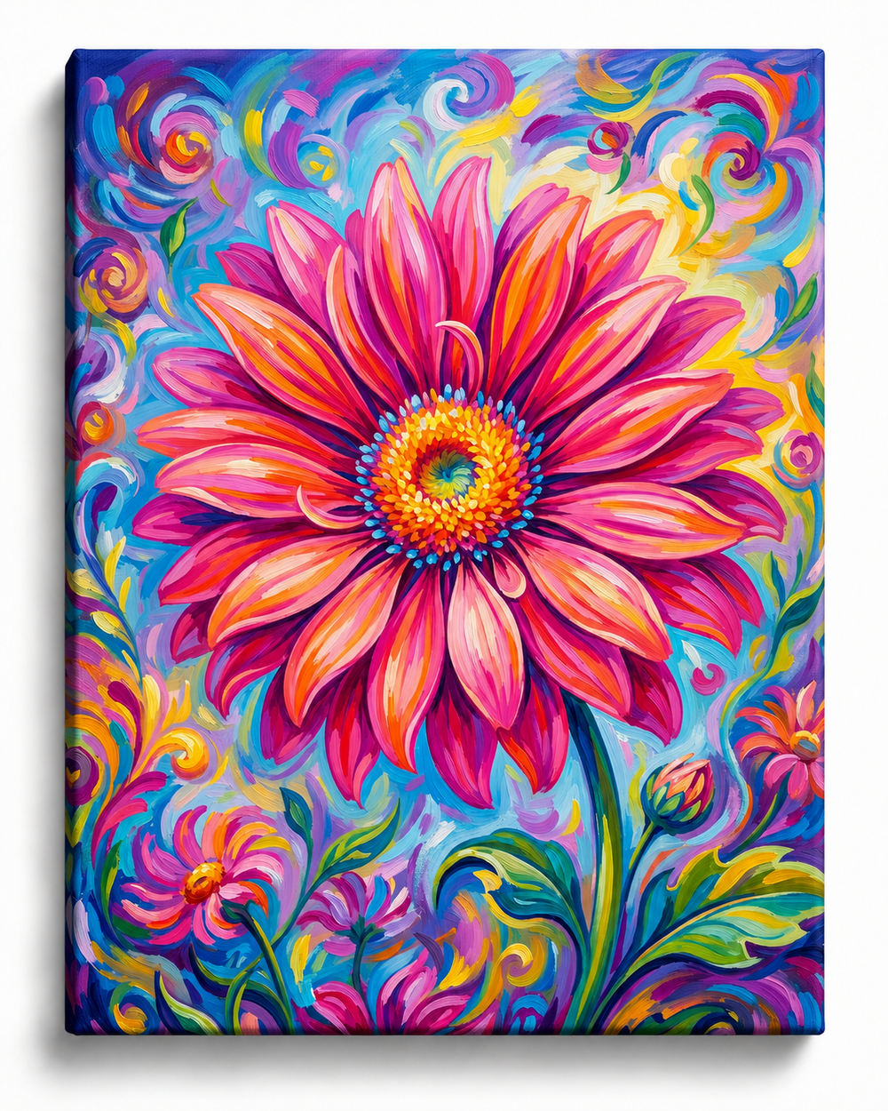 Pink Daisy — A Whirl of Vibrant Colour and Joy