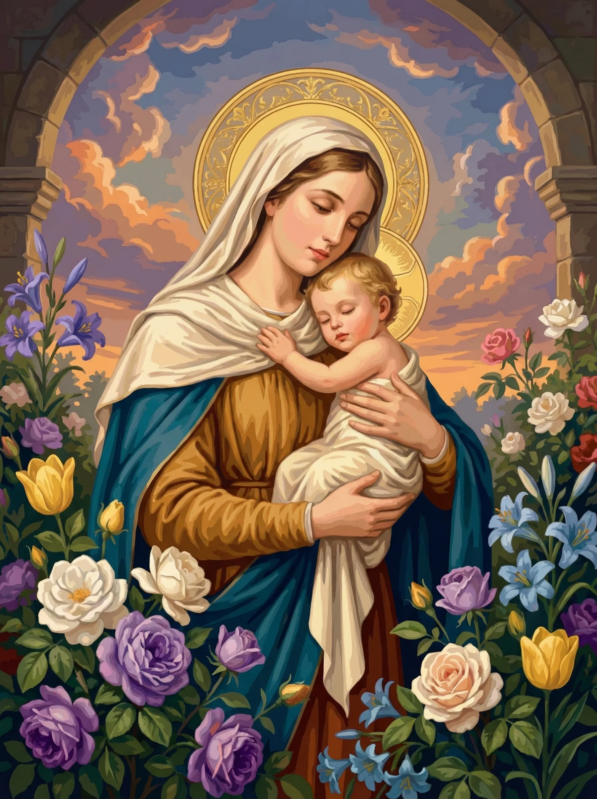 Mary & Child — A Portrait of Motherly Love