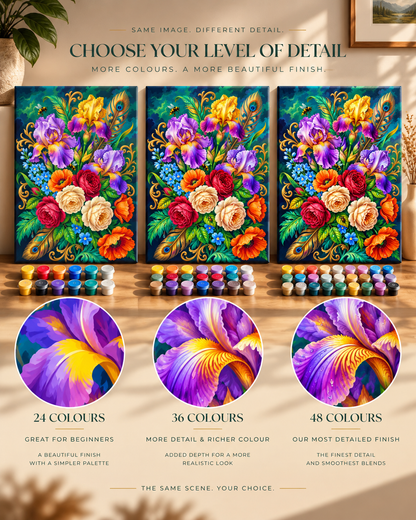 Irises & Roses — An Enchanted Gilded Garden