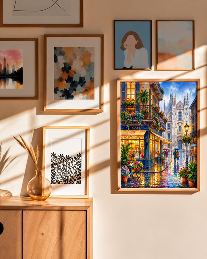 Milan in Bloom — A Café by the Duomo