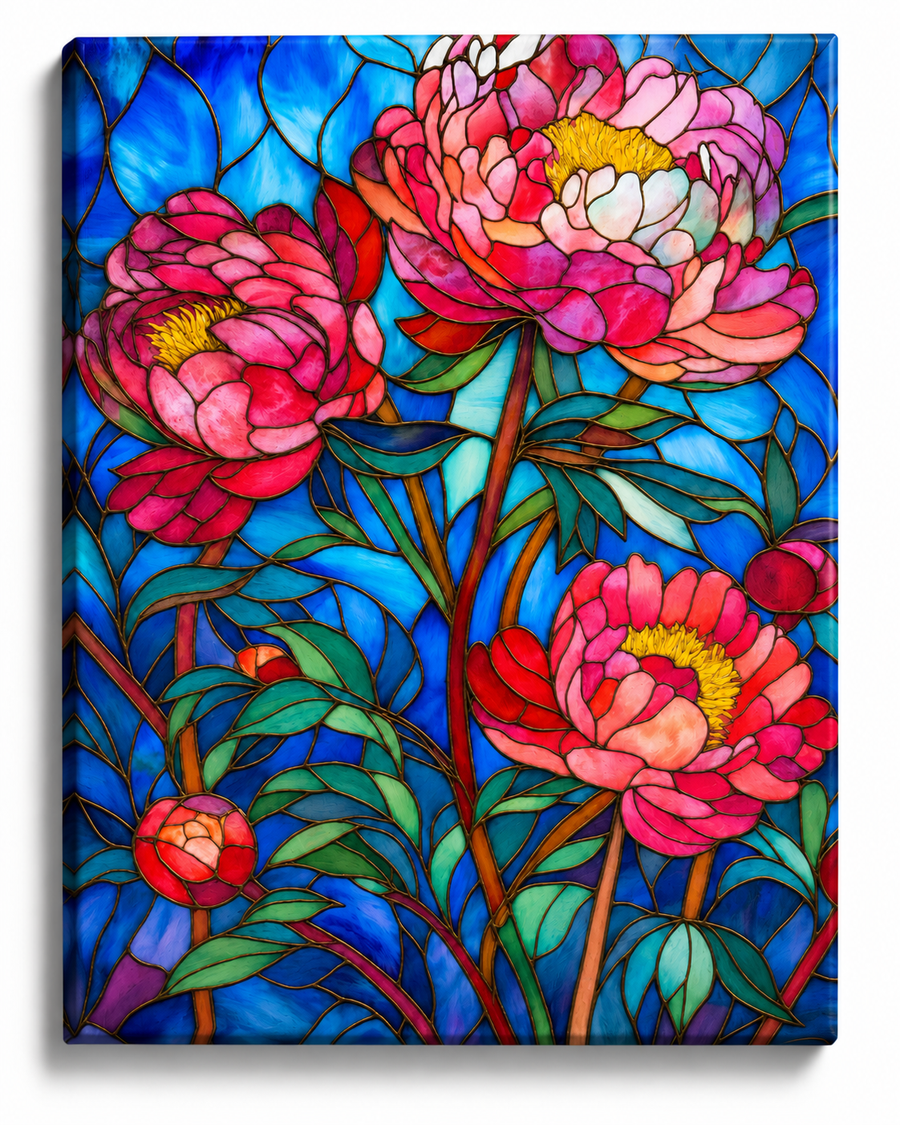 Stained Glass Peonies — A Garden in Full Bloom