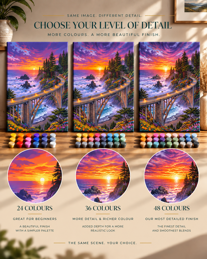 Coastal Sunset — The Scenic Bridge Above the Waves