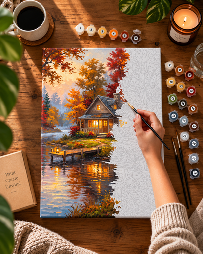 Autumn Retreat — A Cosy Cabin Beside the Quiet Lake