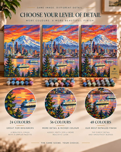 Seattle Sunset — The Mountain and the Sound