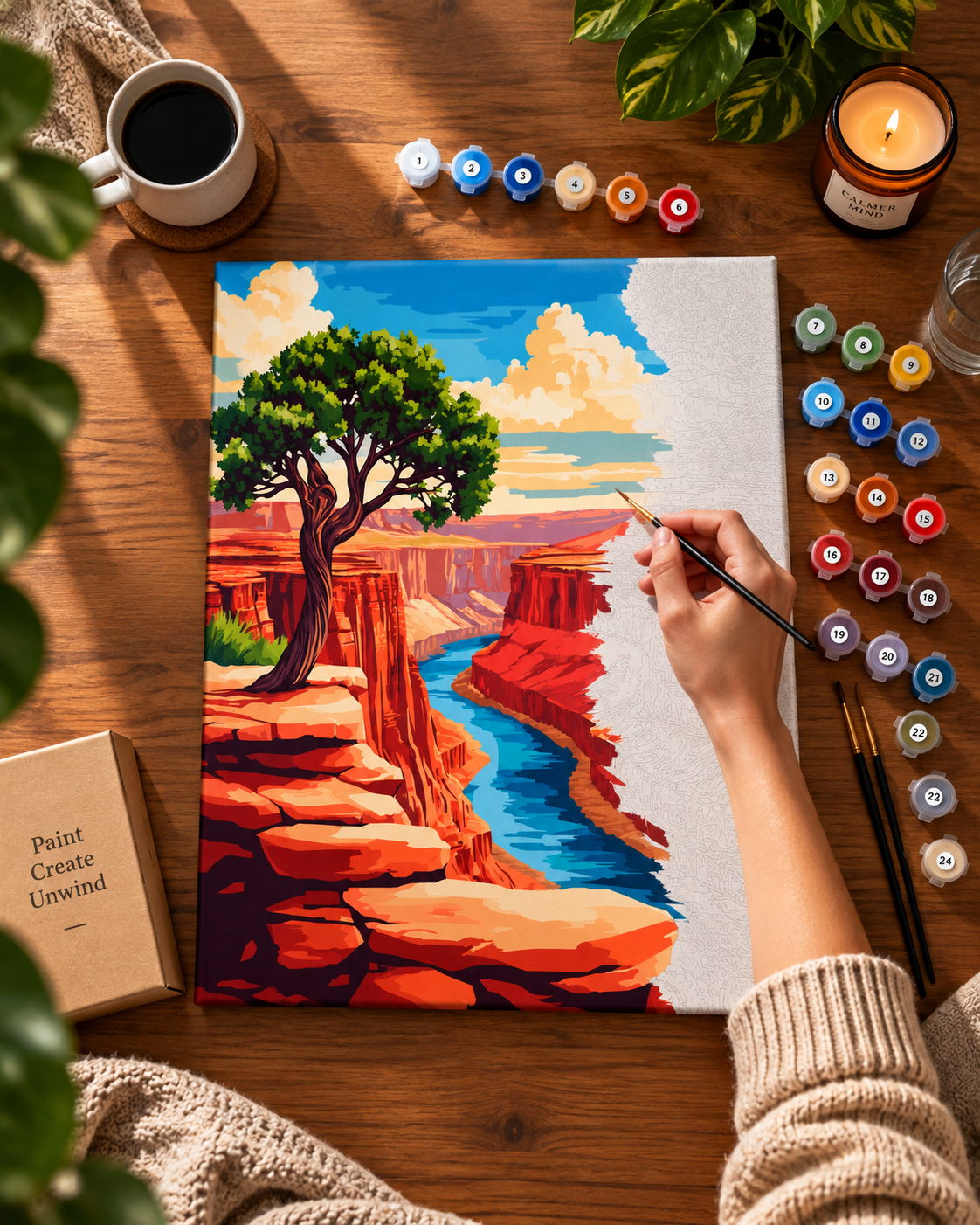Canyon Solitude — The Lone Tree Above the River