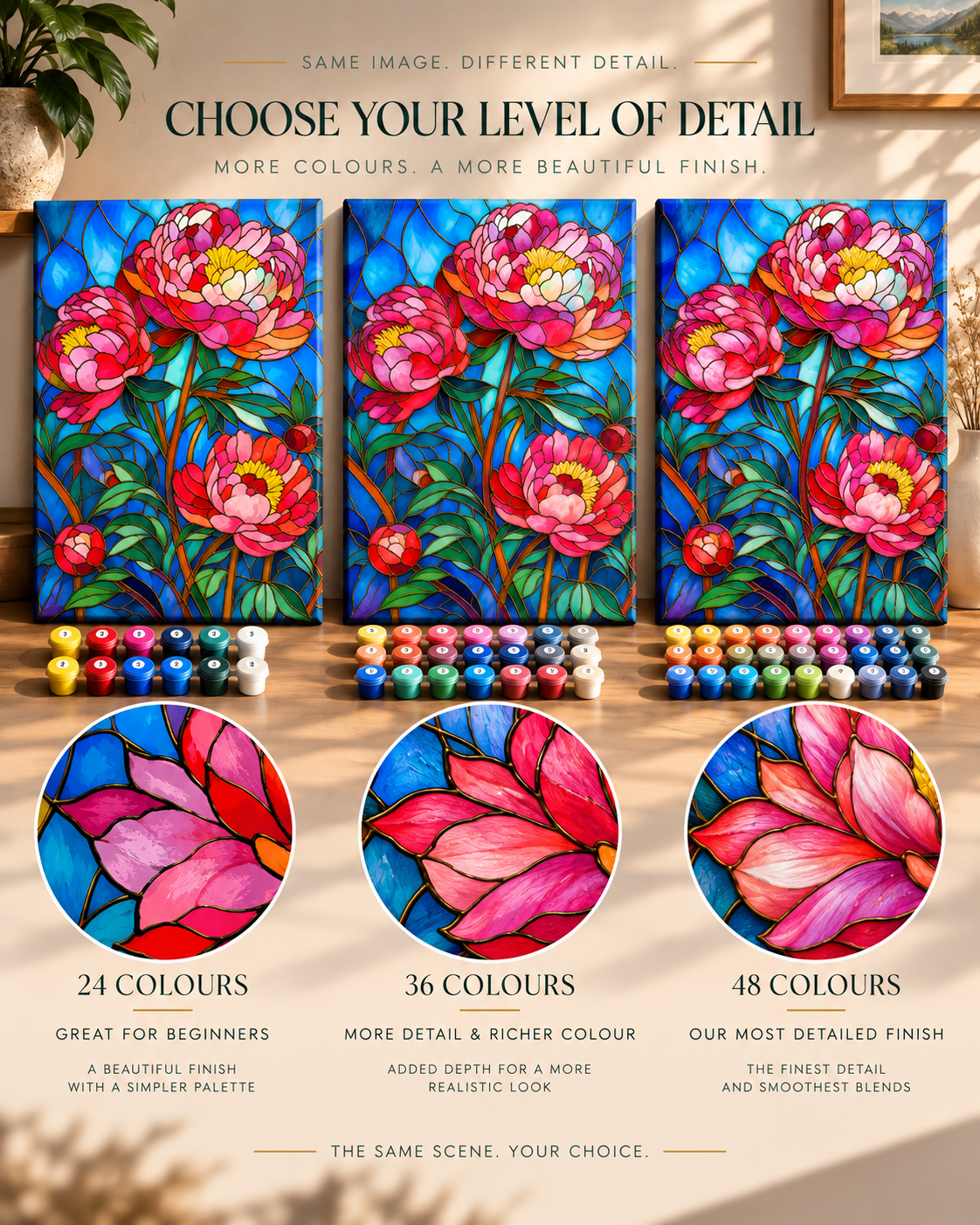Stained Glass Peonies — A Garden in Full Bloom