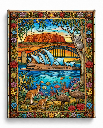 Australian Wonders — A Stained Glass Landscape