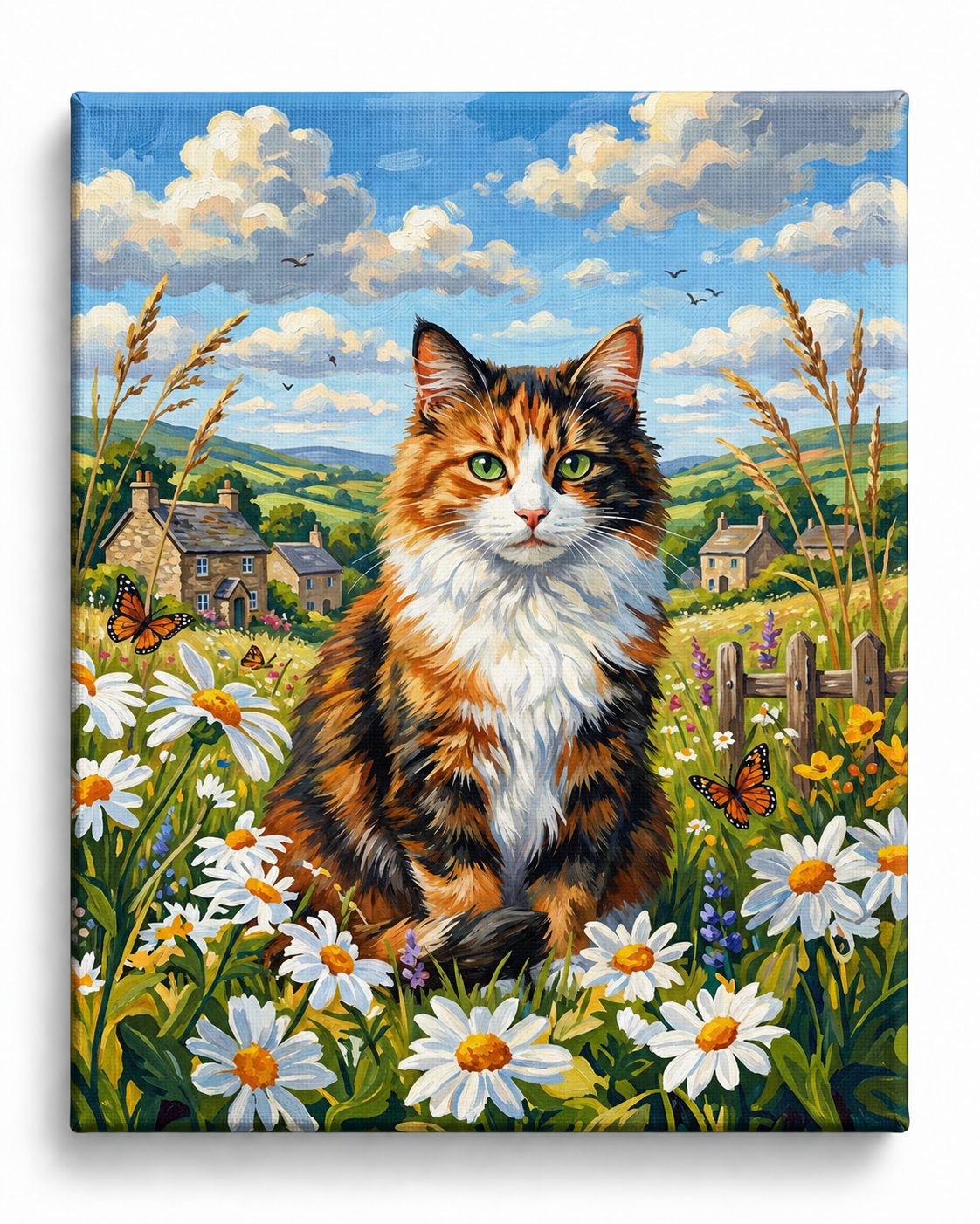 Countryside Cat — Among the Daisies