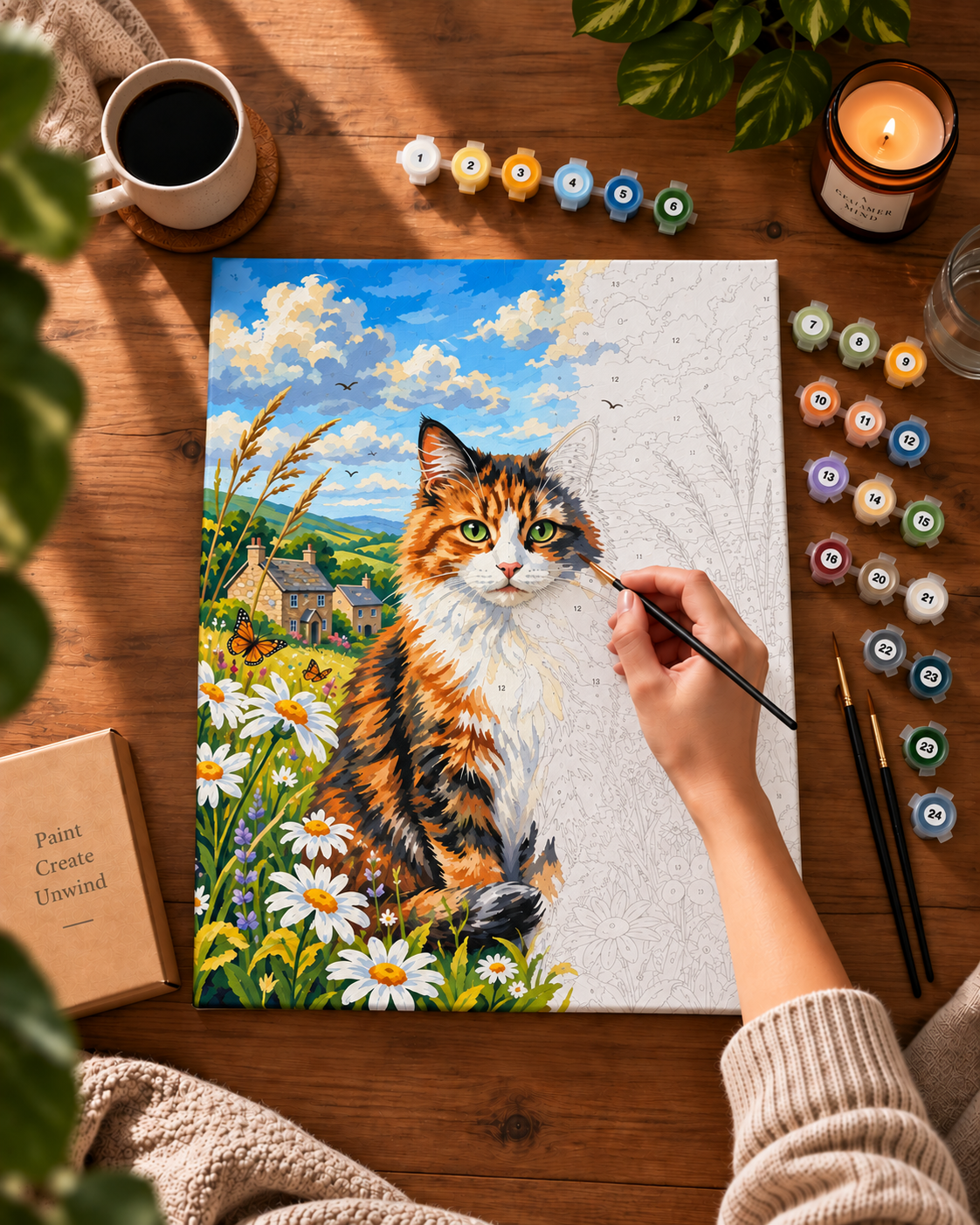 Countryside Cat — Among the Daisies