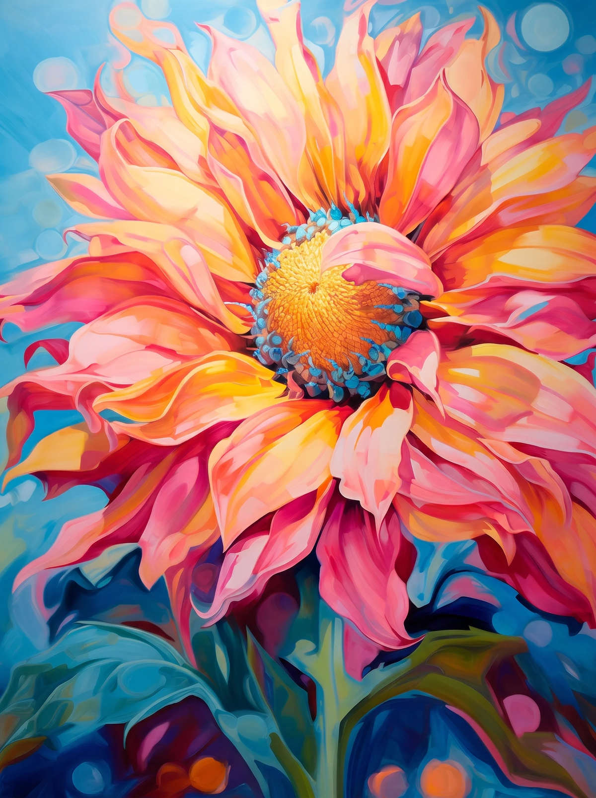 Sunburst Bloom — Petals in Full Colour