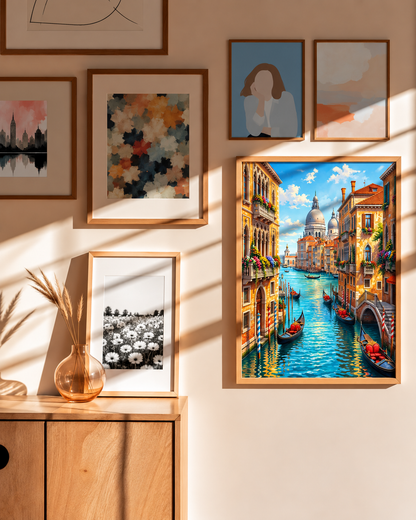 Venetian Sunshine — Gondolas on the Canal
