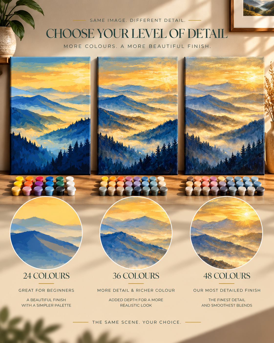 Golden Mountain Dawn — Mist Across the Blue Ridges