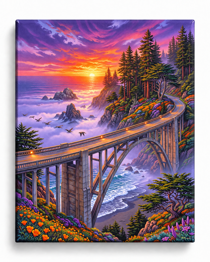 Coastal Sunset — The Scenic Bridge Above the Waves