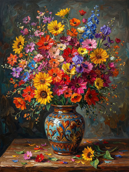 Wildflowers — A Painted Pot of Sunshine