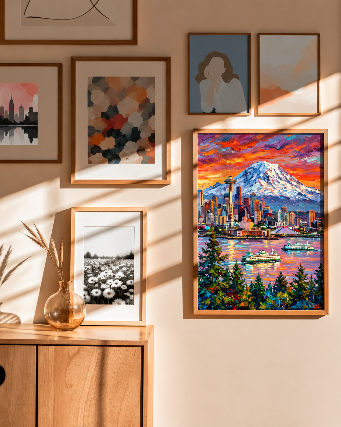 Seattle Sunset — The Mountain and the Sound